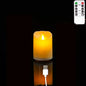 Rechargeable LED Moving Wick Candles