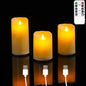 Rechargeable LED Moving Wick Candles