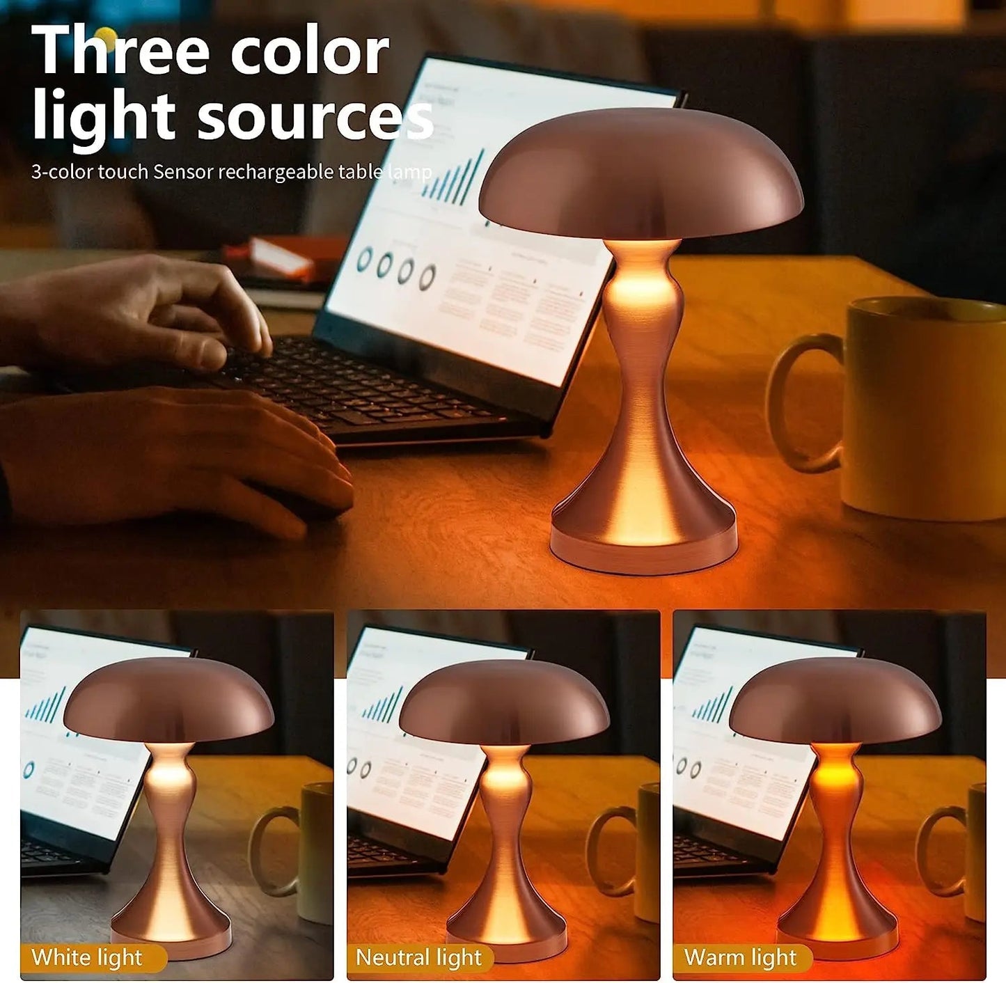 Rechargeable Touch Sensor LED Table Lamp