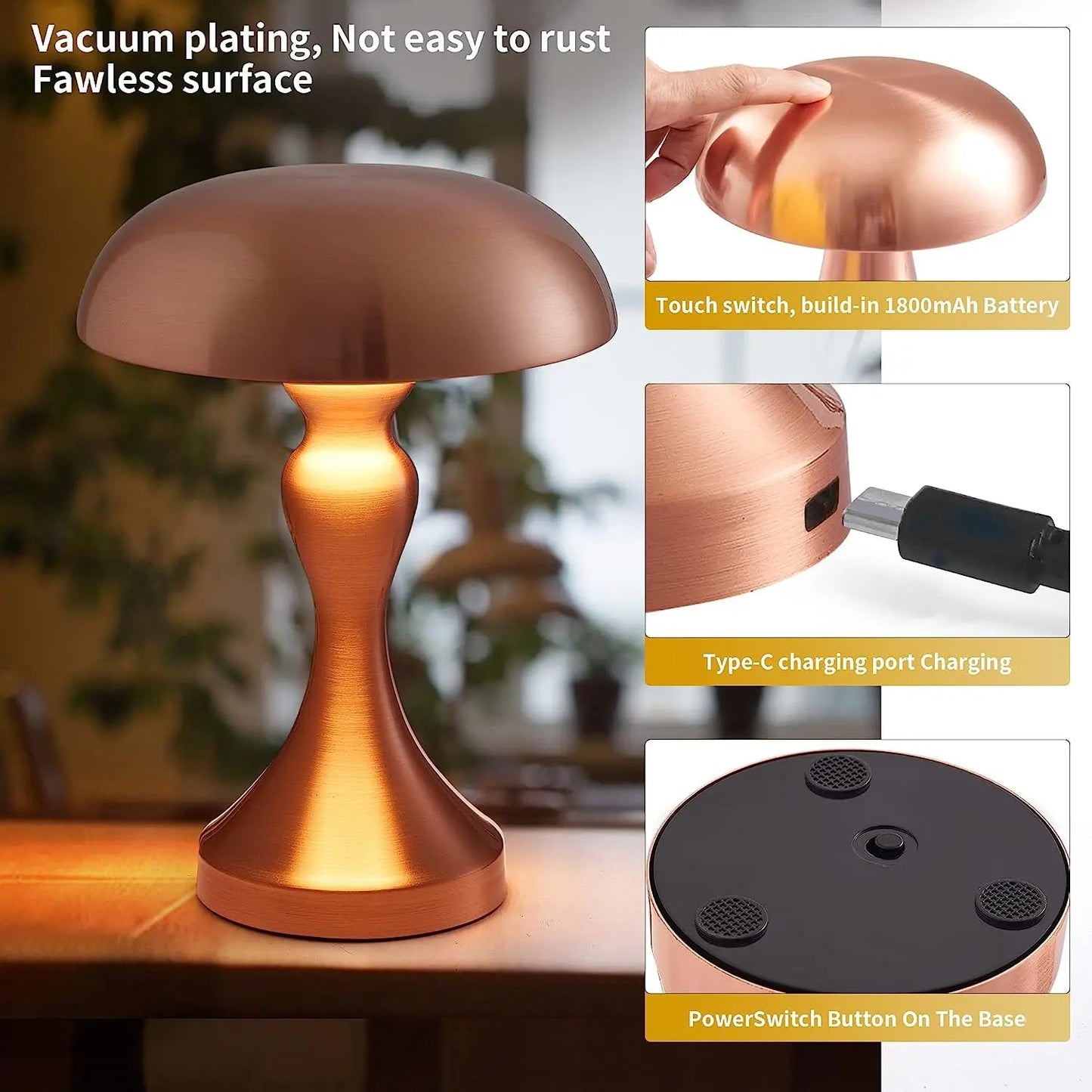 Rechargeable Touch Sensor LED Table Lamp