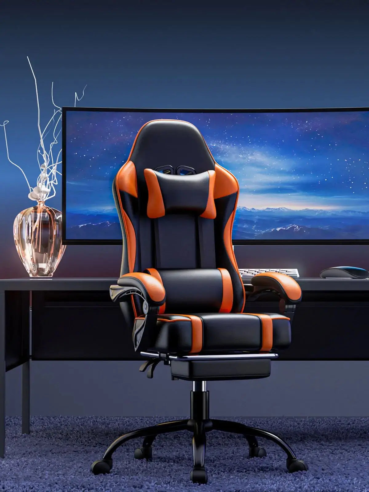 Reclining PU Leather Gaming Chair