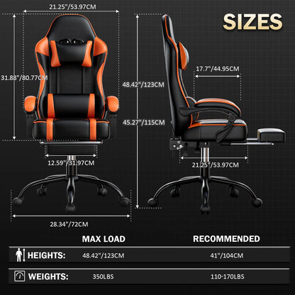 Reclining PU Leather Gaming Chair