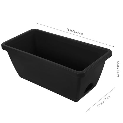 Rectangular Plastic Flower Pots Set