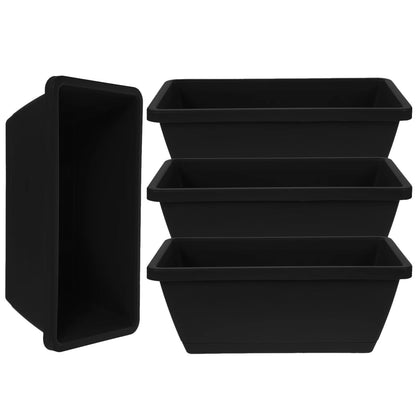 Rectangular Plastic Flower Pots Set