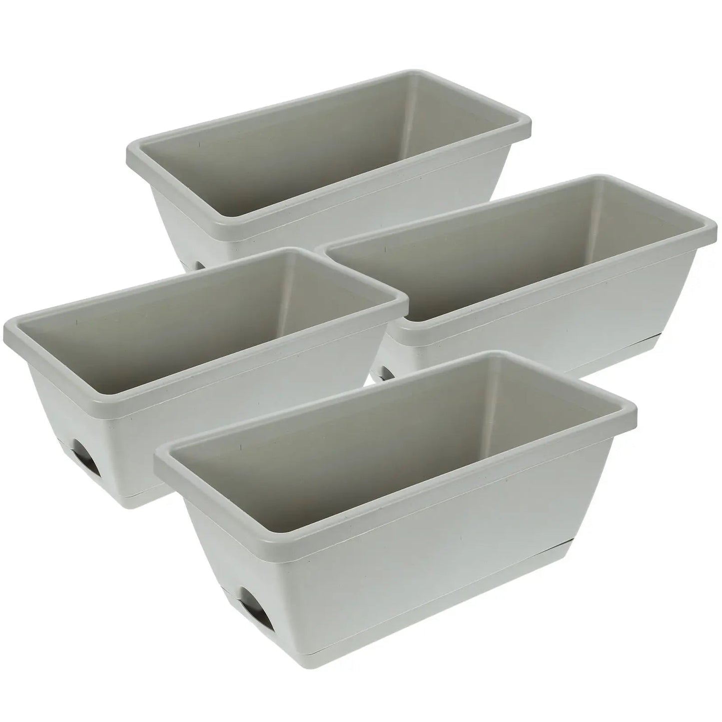 Rectangular Plastic Flower Pots Set