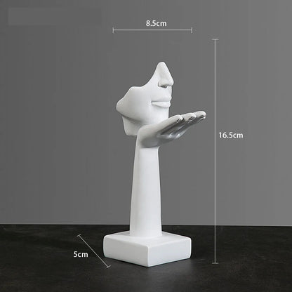 Resin Abstract Face Statue Decor