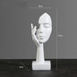 Resin Abstract Face Statue Decor