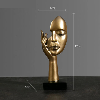 Resin Abstract Face Statue Decor