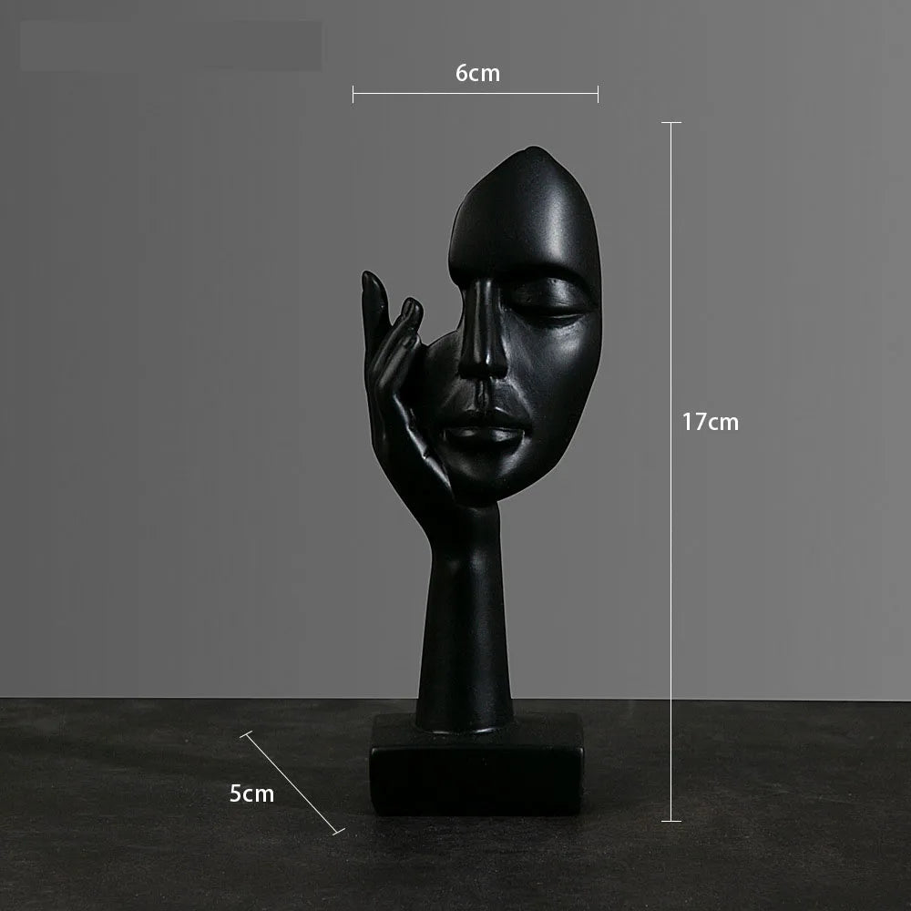 Resin Abstract Face Statue Decor