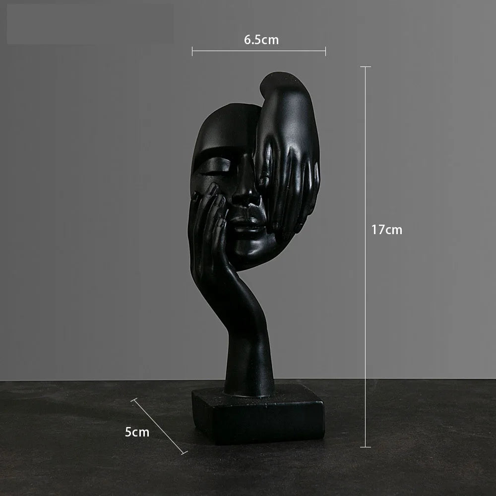 Resin Abstract Face Statue Decor