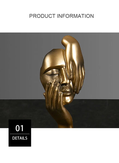 Resin Abstract Face Statue Decor