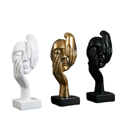 Resin Abstract Face Statue Decor