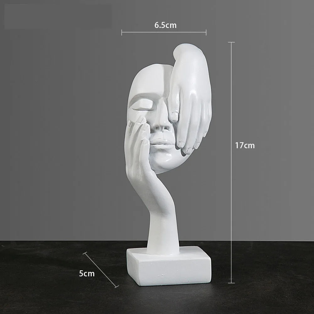 Resin Abstract Face Statue Decor