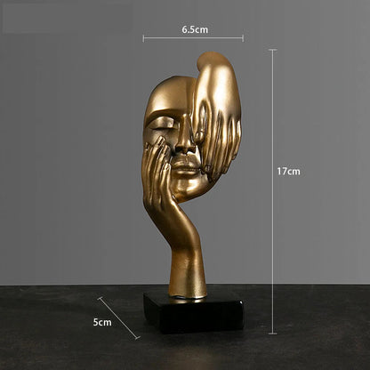 Resin Abstract Face Statue Decor