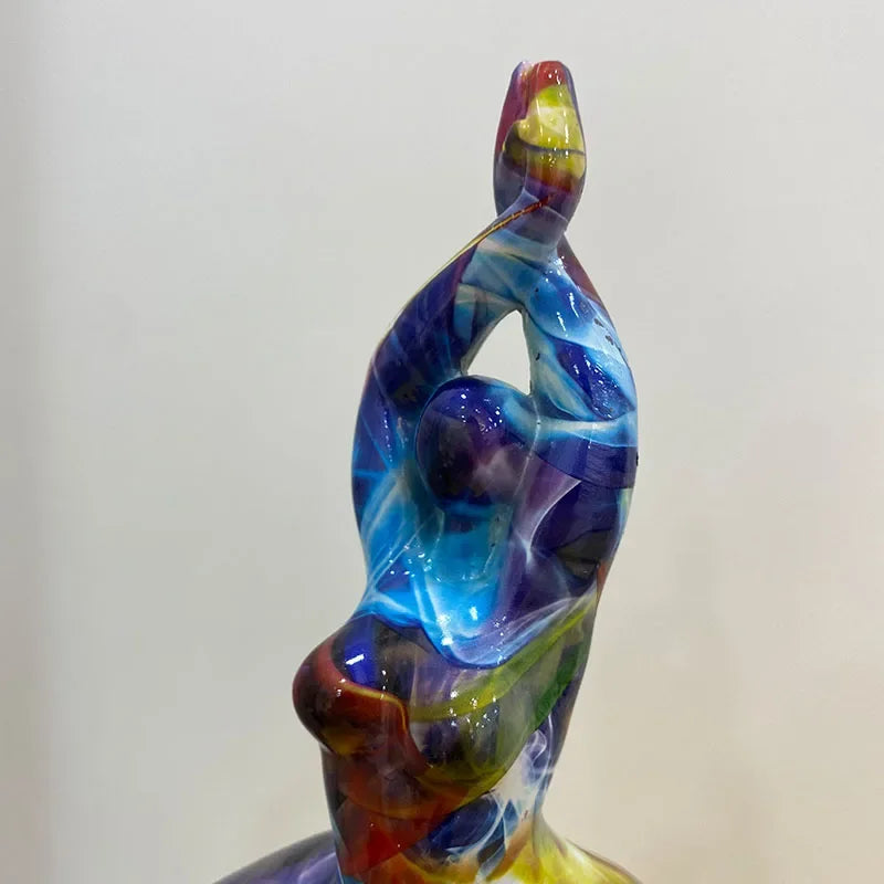 Resin Abstract Yoga Lady Statue