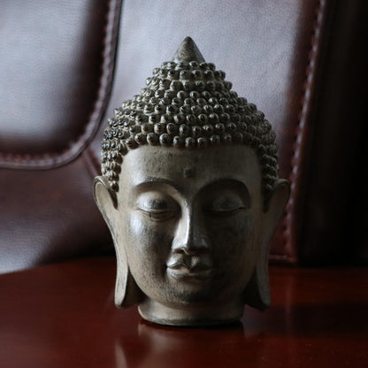 Resin Buddha Head Statue Ornament