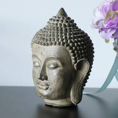 Resin Buddha Head Statue Ornament