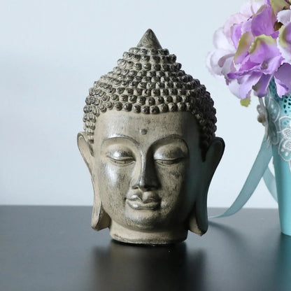 Resin Buddha Head Statue Ornament