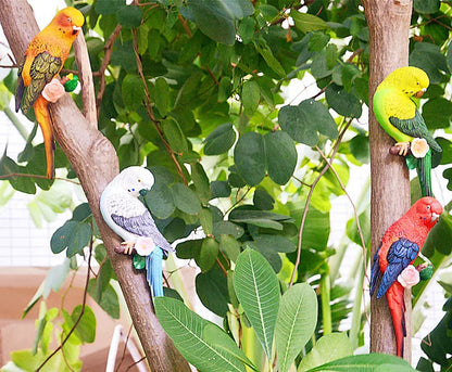 Resin Budgerigar Parrot Wall Sculpture