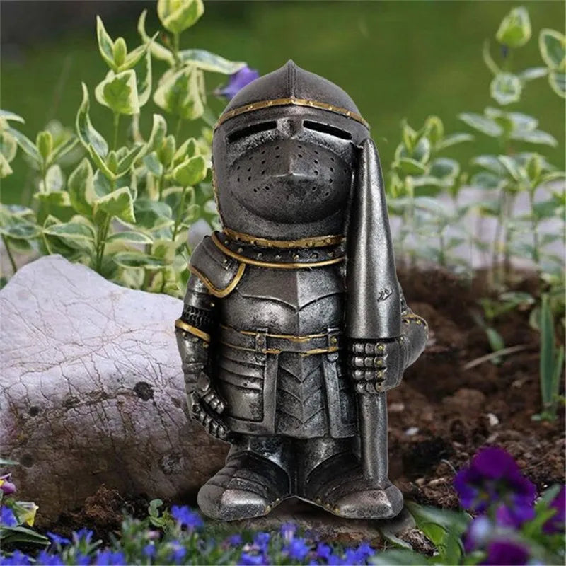 Resin Knight Gnome Garden Statue