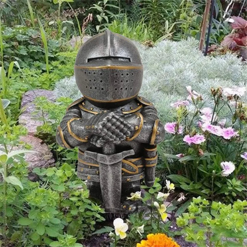 Resin Knight Gnome Garden Statue