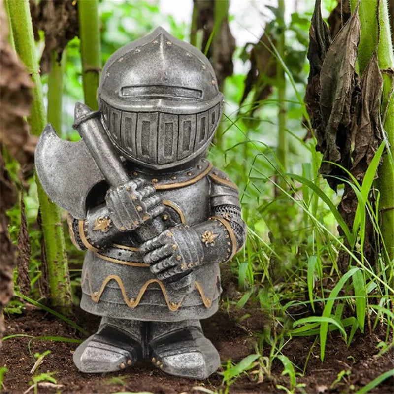 Resin Knight Gnome Garden Statue