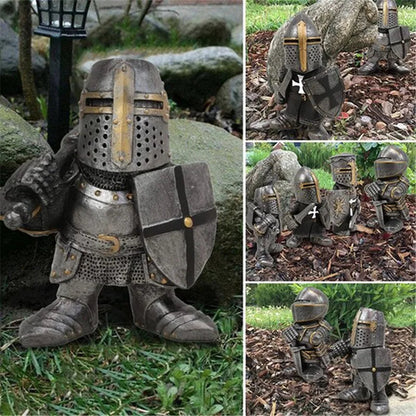 Resin Knight Gnome Garden Statue