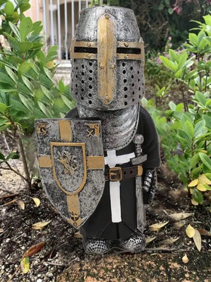 Resin Knight Gnome Garden Statue