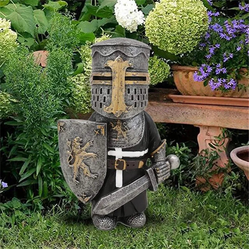 Resin Knight Gnome Garden Statue