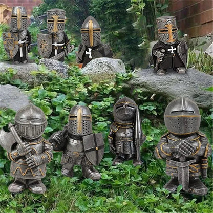 Resin Knight Gnome Garden Statue