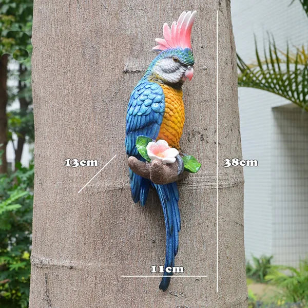 Resin Parrot Wall Decor Sculpture