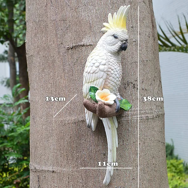 Resin Parrot Wall Decor Sculpture