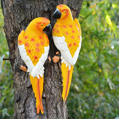 Resin Parrot Wall Decor Sculpture