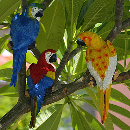 Resin Parrot Wall Decor Sculpture