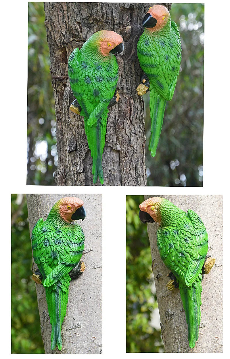 Resin Parrot Wall Decor Sculpture