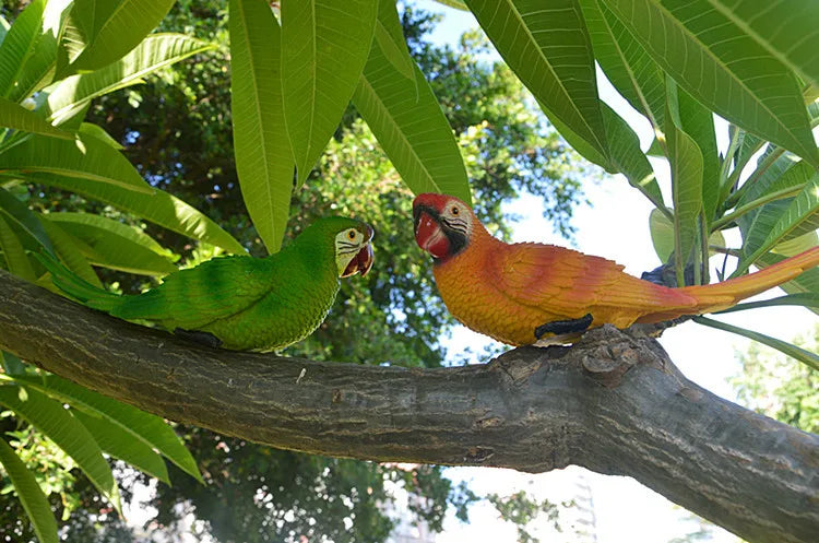 Resin Parrot Wall Decor Sculpture