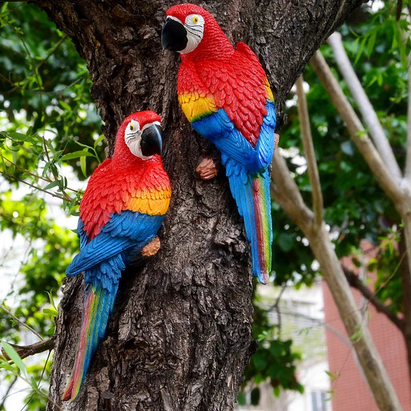 Resin Parrot Wall Decor Sculpture