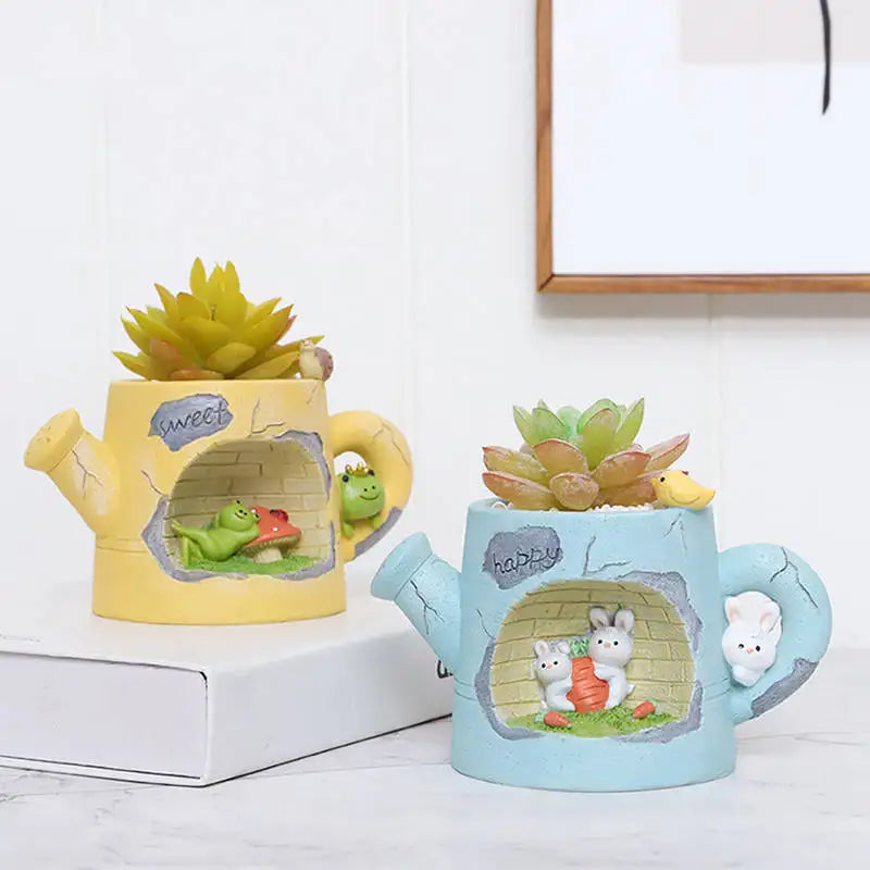 Resin Succulent Flower Pot Decor