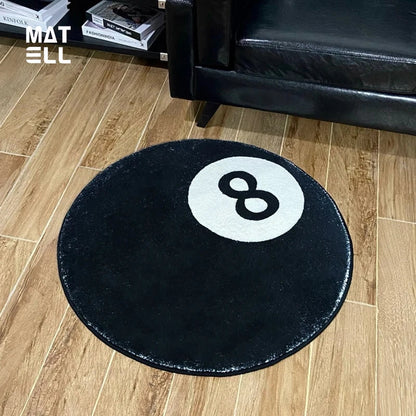 Retro Black 8 Ball Rug