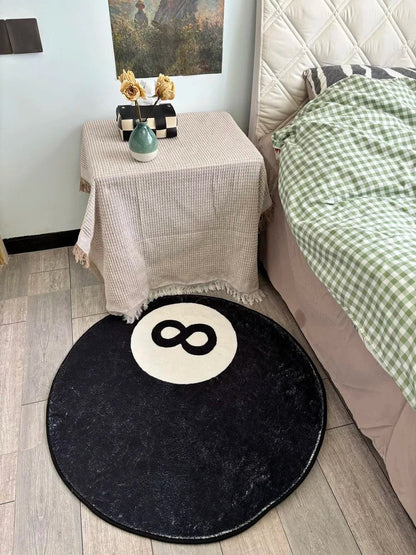 Retro Black 8 Ball Rug