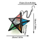 Retro Colored Glass Star Candlestick