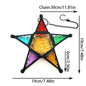 Retro Colored Glass Star Candlestick