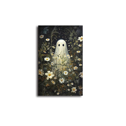 Retro Cute Ghost Canvas Art