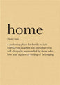 Retro Definition Poster for Home