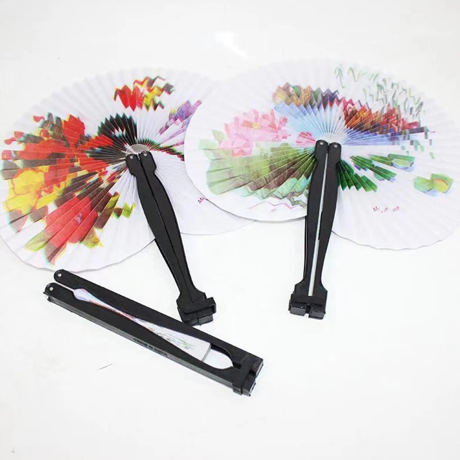 Retro Foldable Paper Fan – Multicolour