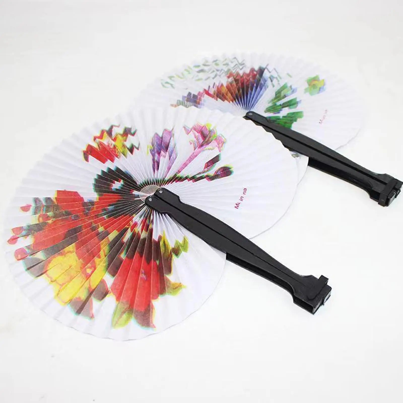 Retro Foldable Paper Fan – Multicolour