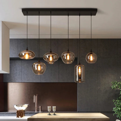 Retro Glass Pendant Light - E27