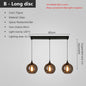 Retro Glass Pendant Light - E27