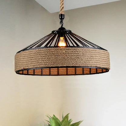 Retro Hemp Rope Pendant Light