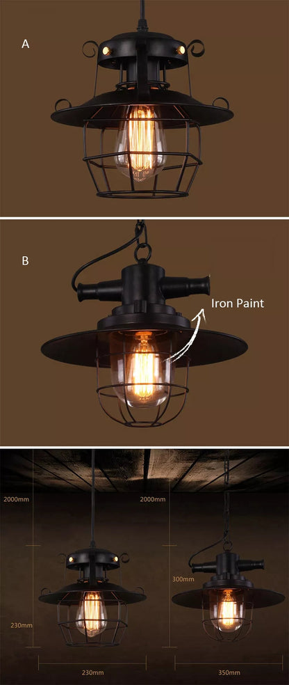 Retro Industrial Chandelier Pendant Light